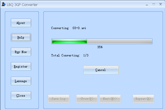 LBQ 3GP Converter 3.0 : Main window.