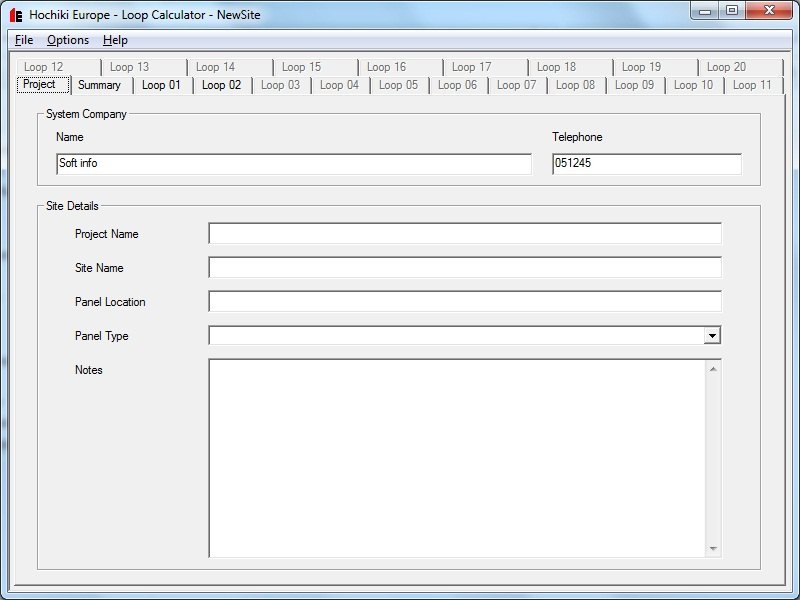 Loop Calculator 1.0 : Main Window