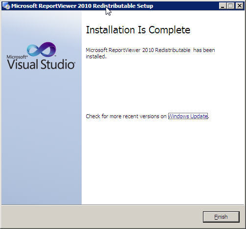 Microsoft ReportViewer 2010 Redistributable 10.0 : Main window