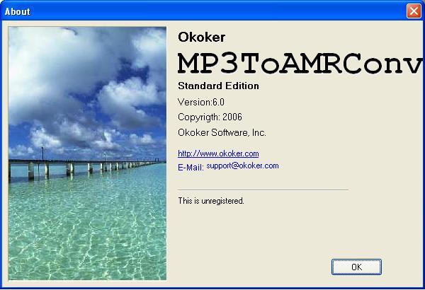 Okoker MP3 To AMR Converter 6.0 : Version details