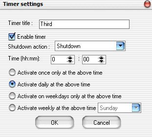 PC Auto Shutdown 6.0 : Adding a Timer