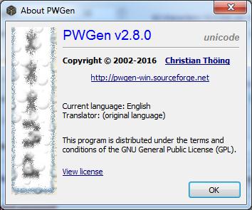 PWGen 2.8 : About