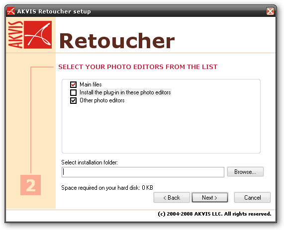 Retoucher 2.9 : Installation process.
