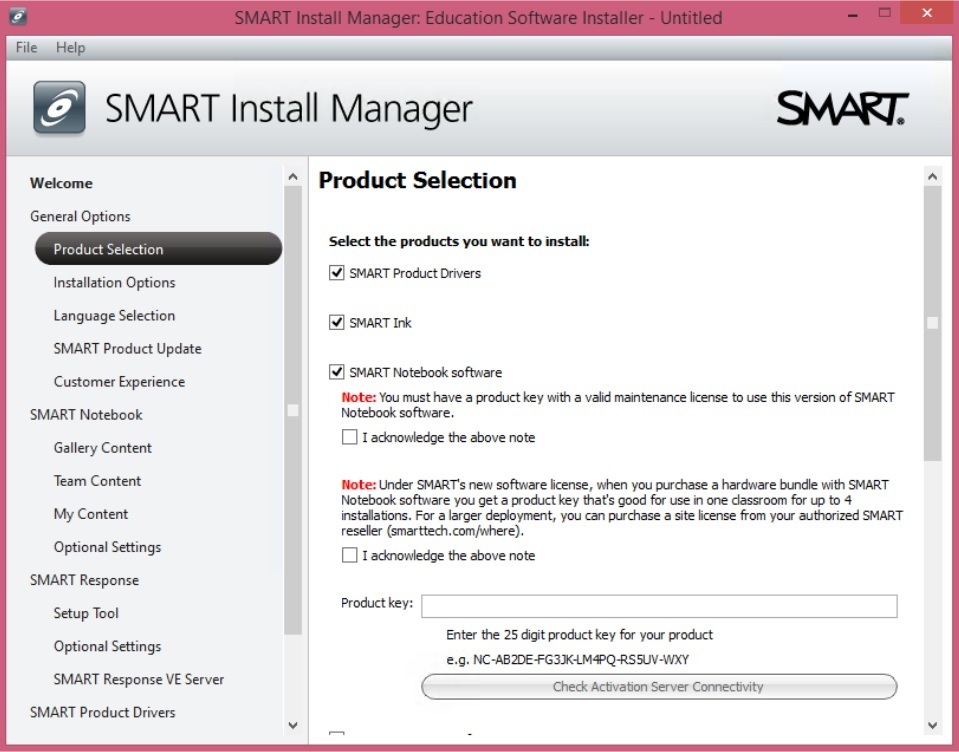 SMART Notebook Software 15.1 : Main window