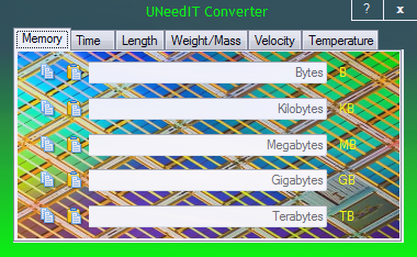 UNeedIT Converter 1.0 beta : Main window