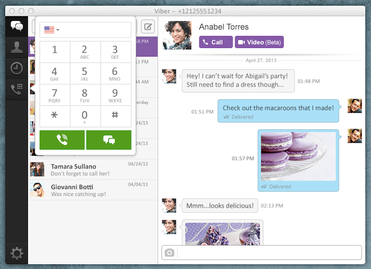 Viber 5.2 : Calling a telephone number