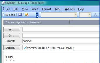 Voicemail Recorder 1.0 : Main window