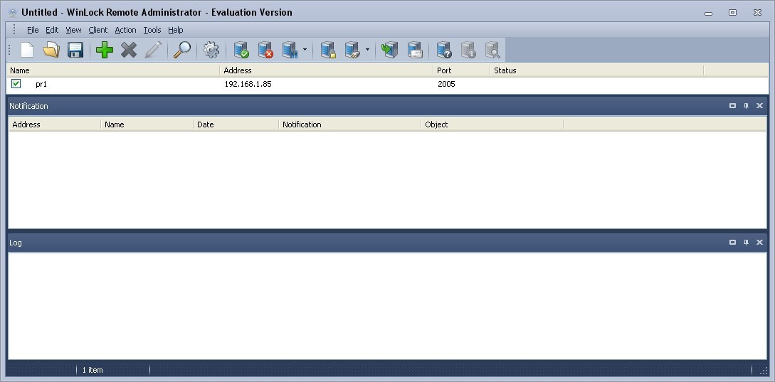 WinLock Remote Administrator 3.2 : Main Window