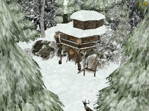 Winter Gold Mine 3D Screensaver : Mine in the forest