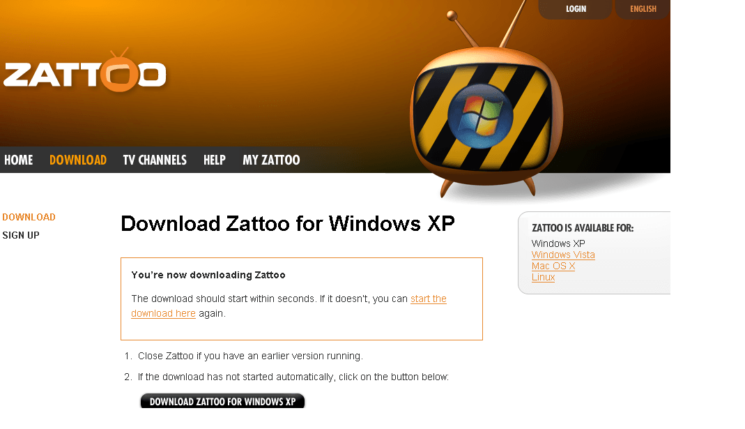 Zattoo 3.2 : Download Page